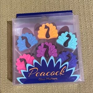 Cost Plus World Market Peacock Glass Markers - Multicolor
